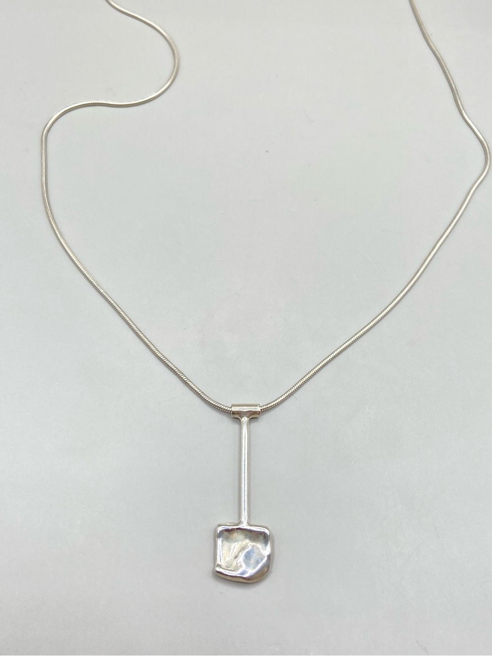 Silpada Hammered Hanging Square Necklace